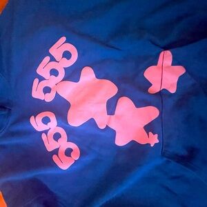 Sp5der hoodie blue.worn 2 times washed.